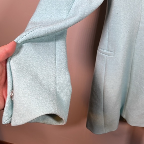 ZARA Mint Double Collar Long Blazer Size M - Picture 12 of 12